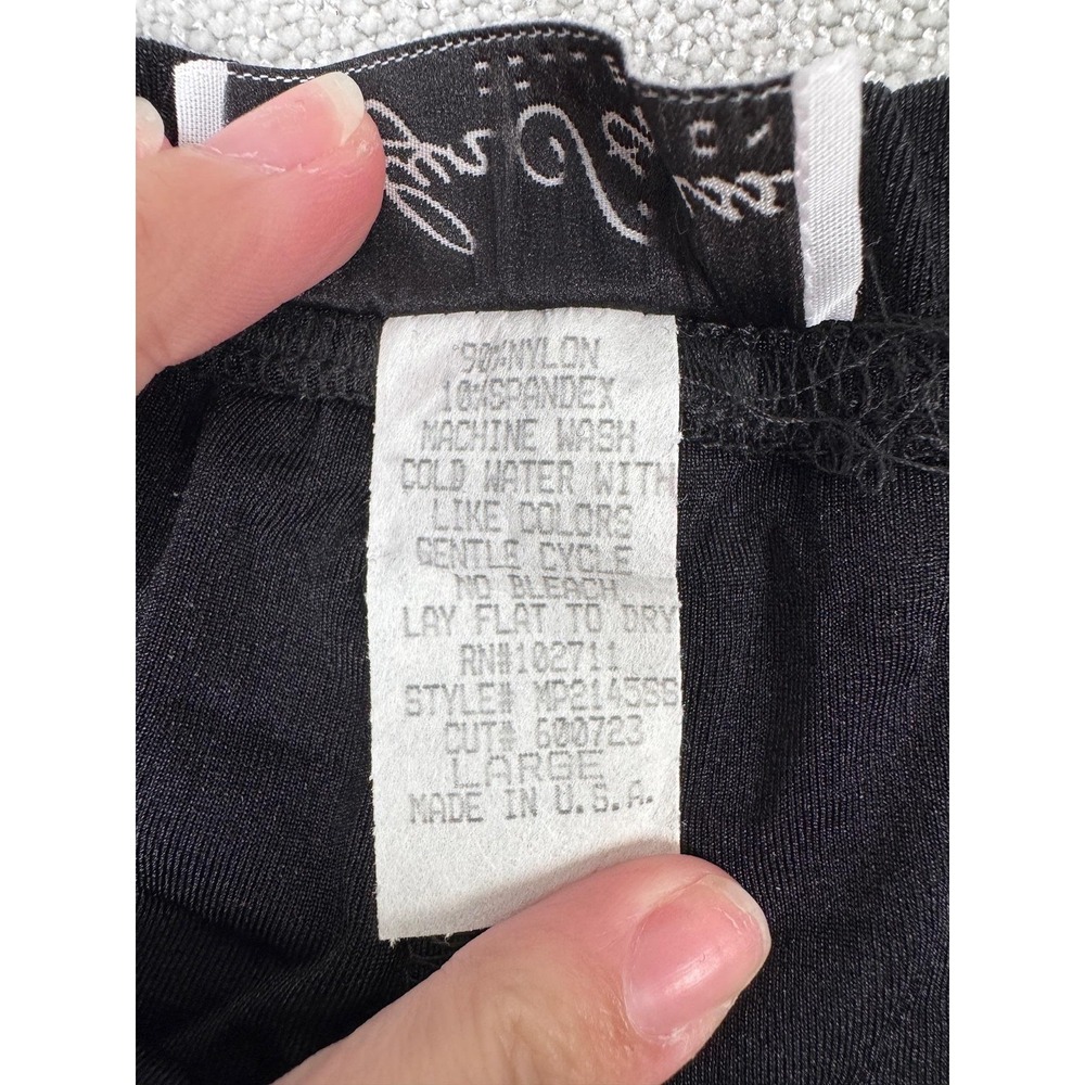Carolyn Strauss Collection Pants Womens L Black Stretch Jersey Cropped Pull On - Picture 4 of 5